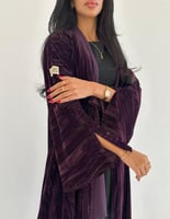 مخمل مكسر نص كلوش اكمام بفتحة