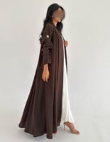 كريب صفطة من الامام كلوش اكمام ضيقة