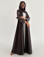 جوخ خفيف مع جلد بني كلوش