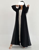 كريب ملكي كلوش مع اطراف وتفته هندي من الخلف