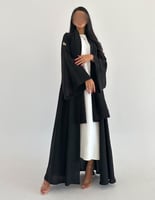 كريب اسود فاحم كلوش واكمام كلوش عملية