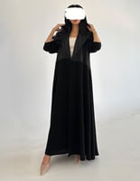 عبايه جاكار مع كريب قصة رسمية كلوش