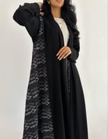 كريب ولنن هندي مطرز كلوش