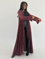 مخمل مع شيفون مخطط نص كلوش