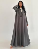 كريب زيتي نص كلوش مع جاكار