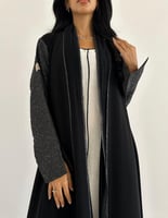 كريب خفيف مع جاكار اكمام منفخ كلوش