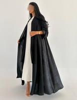 كريب صيفي مع جاكار حرير كلوش