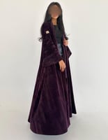 مخمل مكسر نص كلوش اكمام بفتحة