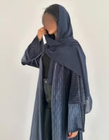 مخمل جاكار ازرق اكمام قصة كلوش