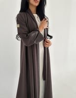 جوخ خفيف مع جلد بني كلوش