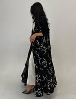 كريب أسود مطرز كلوش