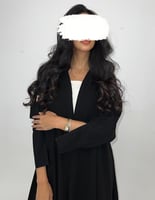 كريب أسود كلوش من الخلف جاكار بلمعه