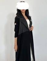 عبايه جاكار مع كريب قصة رسمية كلوش