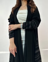 كريب ملكي كلوش مع كريب خفيف جاكار مخطط