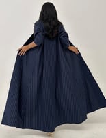 بلايزر كحلي مخطط قصة ستريت