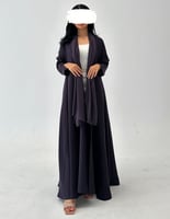 عباية كلوش كريب بفتحة