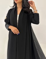 عباية كلوش من الخلف تفته مخططه لمعه