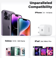 يوجرين - شاحن جداري بمنفذ PD شحن سريع بقوة 30 واط