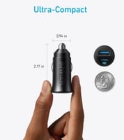 / شاحن سيارة انكر بمنفذ تايب سي ومنفذ يو اس بي بقو...