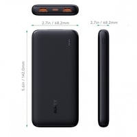 -- اوكي بطارية متنقلة نحيفة بسعة 10,000 أمبير أسود...