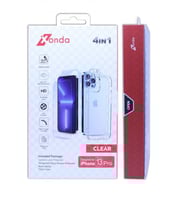 -- بكج حماية زوندا 4 في 1 كفر شفاف + حماية للشاشة...