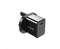 -- شاحن جداري ليفوري 25 واط منفذ PD - أسود