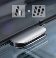 / قطعة تثبيت لمساحات السيارة من بيسوس - فضي مموج