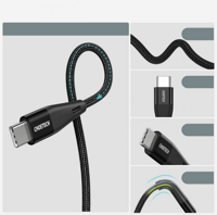 -- كيبل شحن تشويتك قماش من Type-C الى Type-C بطول...