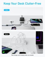 منصة شحن انكر بقوة 112 واط ثلاث منافذ يو اس بي وثل...