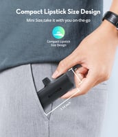 بطارية راف باور ميني بسعة 5000 ملي امبير بشاحن تاي...