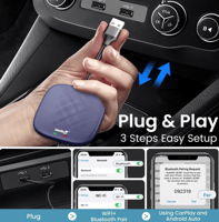 كارلينكيت مشغل Carplay لاسلكي نظام اندرويد 13 بسعة...