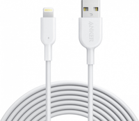/ انكر - كيبل آيفون USB بطول 3متر - ابيض