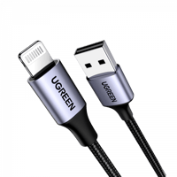 -- سلك شاحن يوجرين من USB إلى آيفون مضفر بطول 2 م...