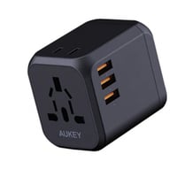 -- أوكي شاحن سفر عالمي USB-C أسود - 30W PD