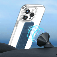 - كفر حمايه شفاف مع مسكه ممغنطه باللون الازرق للاي...