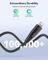 / سلك راف باور USB-C إلى لايتنينق بطول 30 سم - ذهب...