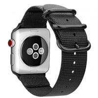 - سوار مور بلس قماشي لساعة ابل - أسود, 38/40 ملم