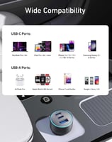 شاحن سيارة انكر 335 بقوة 67 واط - اسود