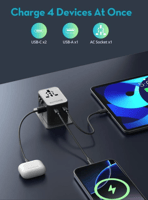 فيش سفر راف باور متعدد المداخل بقوة 25 واط بمنفذين...