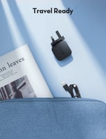 / شاحن جداري راف باور كومبو بمنفذين يو اس بي 17 وا...