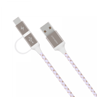 - موماكس زيرو 2 في 1 سلك شاحن Type-C و Micro بطول...