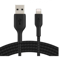 - كيبل بلكن 3 متر قماش اسود BELKIN CABLE 3M