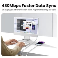 -- سلك شاحن يوجرين من USB إلى آيفون مضفر بطول 2 م...