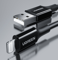 / سلك شاحن يوجرين USB إلى آيفون بطول 1 م - أبيض