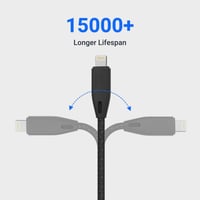 / كيبل باورولوجي مضفر من USB-A إلى Lightning بطول...