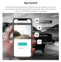 كاميرا سيارة داش كام اماميه وخلفيه 70mai للرؤية ال...