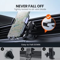 -- حامل جوال يوجرين على فتحة مكيف السيارة - أسود