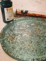 أنبوب قطع بودرة تلوينة تعتيق ذهبي نحاسي