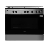 فرن غاز جيبسون 60*90 سم 5 عيون سطح اسود وجه استيل...