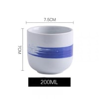 كوب قهوة سيراميك 200 مل ازرق طراز ياباني فاخر